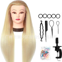 Mannequin Head for Hair Styling and Training, 100% Synthetic Fiber
