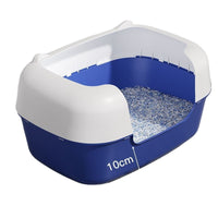 Large Semi-Enclosed Cat Litter Box with High Sides and Odor Control