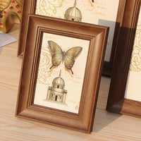 Desktop Photo Frame for Baby, Kindergarten, 6-8 Inch Photos, A4, 12 Inch, Deep Walnut