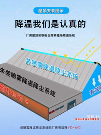 Roof Cooling Sprinkler System with Micro-Spray Irrigation Hose for Outdoor Temperature Reduction