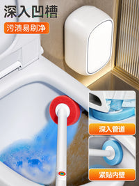 Jia Bang Shou Disposable Toilet Brush with Wall Mount and Replaceable Heads