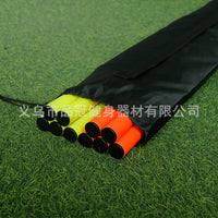 Agility Pole Slalom Pole Soccer Training Equipment, Red & White Telescopic Pole for Football Drills