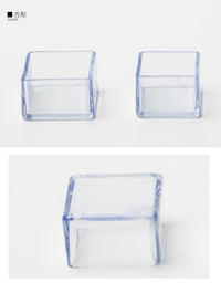 Clear Round Furniture Leg Caps for Chairs and Tables - Anti-Slip, Thickened, Wear-Resistant Floor Protectors