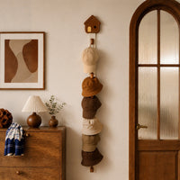 Nordic Birdhouse Wall Mounted Coat Rack with Hooks, Punch-Free Entryway Organizer