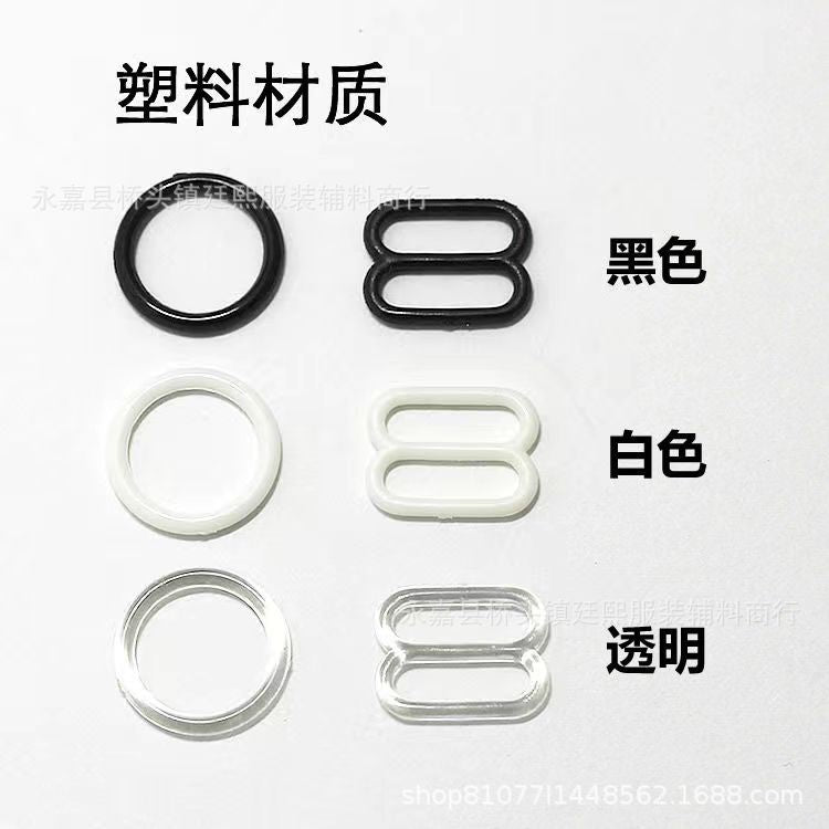 Plastic O-Ring and Slider Adjusters for Bra Straps and Lingerie