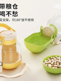 Large Capacity Portable Pet Water Bottle for Dogs, Outdoor Travel Drinking Dispenser with Foldable Bowl