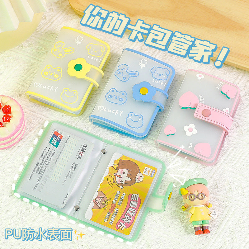 Cute Cartoon Silicone Card Holder for Women - Slim, Portable, High Capacity