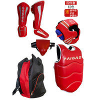 Adult/Kids Muay Thai Boxing Training Protective Gear Set with Chest, Leg, and Head Guards
