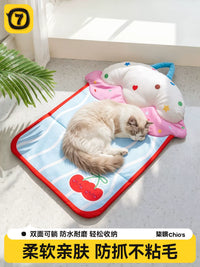 Pet Cooling Mat for Cats and Dogs, Foldable Waterproof Summer Sleeping Pad, All-Season Pet Cushion