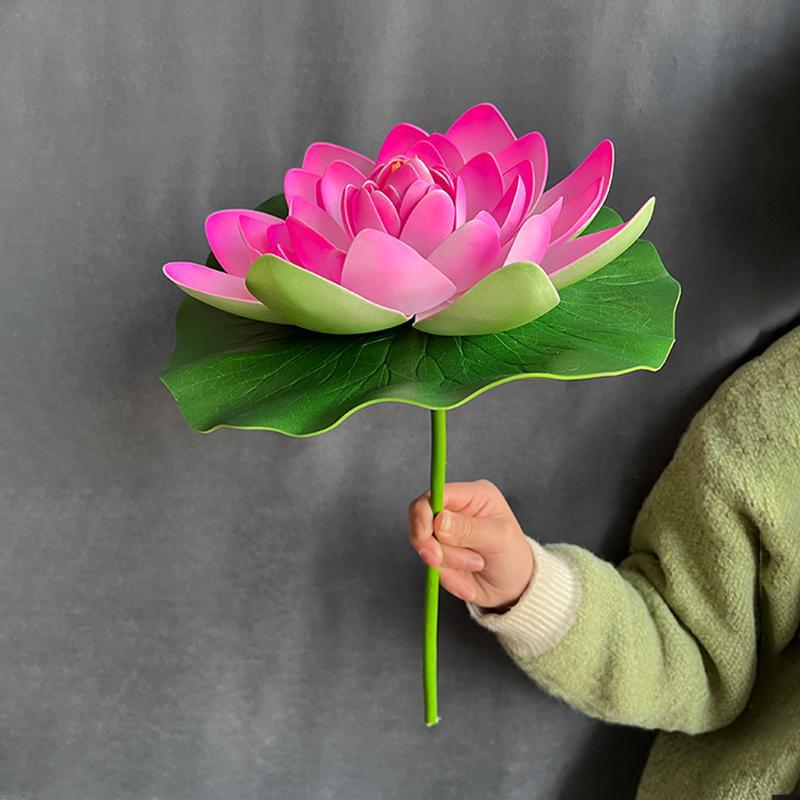 Artificial Lotus Flower and Leaf Props for Dance Performance and Decoration
