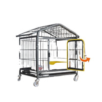 Large Foldable Chicken Coop with Automatic Manure Cleaning Tray for Outdoor Poultry