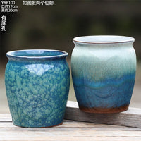 Large Caliber Terracotta Planter for Succulents and Orchids, Ceramic Flower Pot