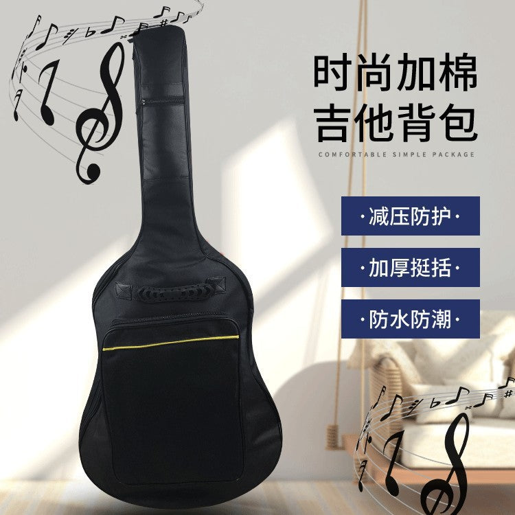Padded Acoustic Guitar Gig Bag for 40/41 Inch Folk and Classical Guitars, Double Shoulder Straps