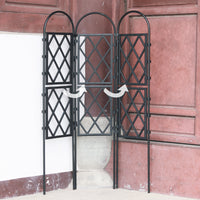 U-Shaped Metal Garden Trellis for Climbing Plants, Roses, and Vines