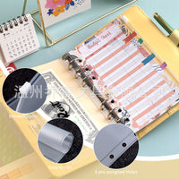 A6 Macaron PU Leather Binder Notebook with 12 Zipper Envelopes for Cash Budgeting and Planning