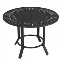 Outdoor Patio BBQ Grill Table Set with Chairs for Garden Villa Balcony