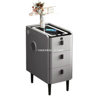 Smart Multifunctional Narrow Bedside Table, Nordic Modern Solid Wood Small Home Storage Nightstand