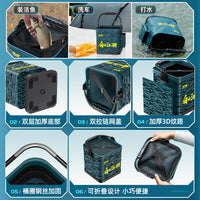New Portable Foldable Fishing Bucket Thickened Live Fish Bucket Outdoor Water Fetching Handheld Fish Container