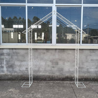 Garden Arch Trellis for Climbing Plants, Metal Rose Arbor for Outdoor Patio and Balcony