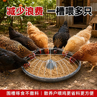 Durable Anti-Scatter Poultry Feeder Trough for Chickens Ducks Geese Outdoor Use