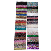 Glitter Sequin PU Leather Fabric for Christmas & New Year Decorations, Handbags, and Crafts