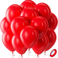 12-inch 2.8g Thickened Latex Balloons, 50-Pack with Ribbon for Party Decoration