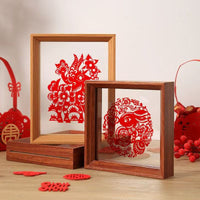 Chinese Style Double-Sided Transparent Photo Frame for Pressed Flowers and Paper Cuttings