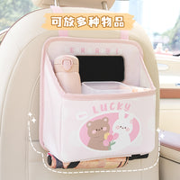 Car Seat Back Organizer with Trash Can and Storage Pockets, Multi-functional Vehicle Backseat Organizer
