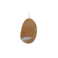 Woven Outdoor Hanging Basket Swing Chair for Balcony, Rattan Bird's Nest Leisure Sofa Rocking Chair Furniture
