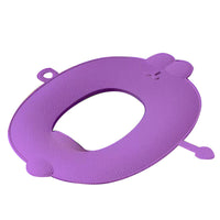 Soft Foldable Waterproof Toilet Seat Cushion, Cute Rabbit Pattern, Washable for Travel & Outdoor Use