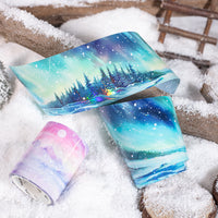 Winter Overture PET Tape Set for Journal Decoration - Holographic Winter Scenery