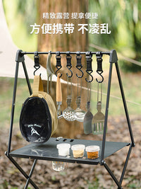 Outdoor Transparent Bowl Bag Cutlery Set - 10-Piece Camping Picnic BBQ Cookware Organizer