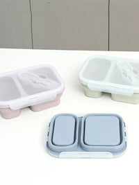 Collapsible Silicone Lunch Box - Food Grade, Microwave Safe, Portable Meal Prep Container