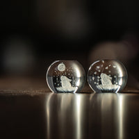 Glass Moon Rabbit Lid Holder Tea Pet for Gaiwan Teapot