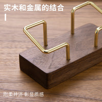 Solid Wood Business Card Holder Desktop Organizer