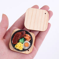 Realistic Teppanyaki Food Keychain Sushi Bag Charm Steak Toy