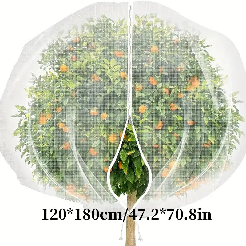 Garden Plant Insect Net Cover with Drawstring and Lock for Greenhouse Orchard Protection