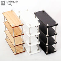 Dollhouse Miniature Multi-Layer Wooden Shelf Bookcase European Style Furniture Living Room Scene Decor