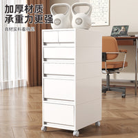 Desktop Drawer Storage Cabinet with Wheels, Multi-layer Office File Organizer, Under-Desk Storage Rack