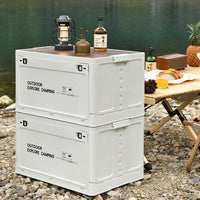 Foldable Outdoor Storage Box with Lid, Large Capacity Portable Camping & Picnic Organizer