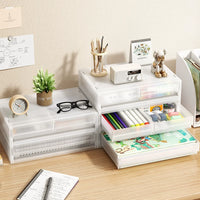 Stackable Drawer Storage Box for A4 Documents and Office Supplies, Japanese Style