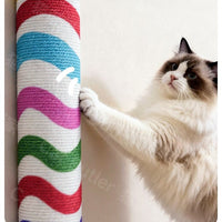 Self-Adhesive Cat Climbing Post Wall-Mounted Scratching Board Toy