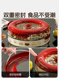 Rotating Multi-Layer Snack and Candy Box with Lid for Living Room