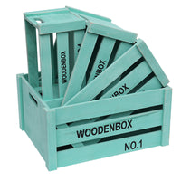 Wooden Storage Crate Decorative Display Box for Supermarket Fruit and Home Organization