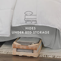 Brushed Microfiber Bed Skirt with Three-Sided Ruffle for Home and Hotel