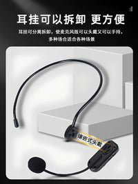 Wireless UHF Headset Microphone for Teaching, Yoga, and Outdoor Speaking