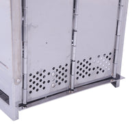 Portable Square Camping Grill and Wood Stove for Outdoor BBQ
