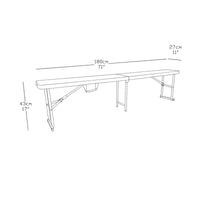 6ft Foldable HDPE Portable Bench for Meetings, Outdoor Camping, and Garden