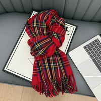 2025 New Korean Style Plaid Scarf for Autumn/Winter, Warm Neck Wrap for Students and Couples