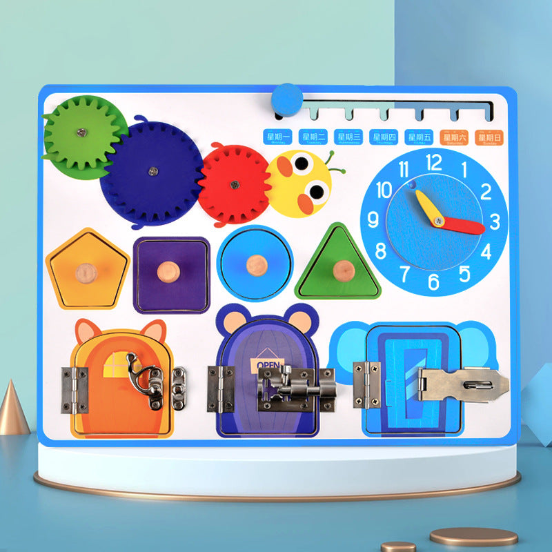 Montessori Busy Board for Toddlers, Educational Activity Toy for 1-3 Year Old Boys and Girls